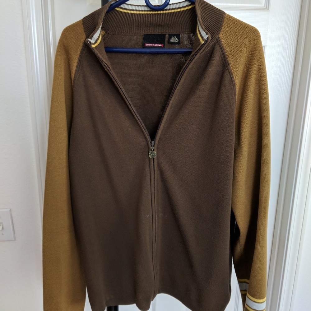 vintage zip up quiksilver sweater